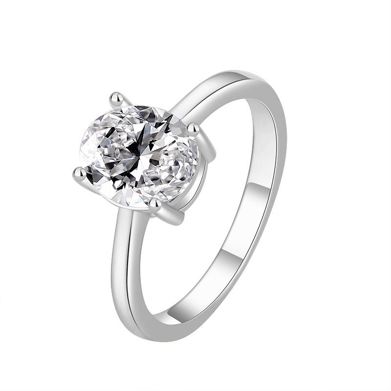 Moissanit Ring Princess-Schliff – Minimalistisch Elegant Damenring 925 Silber