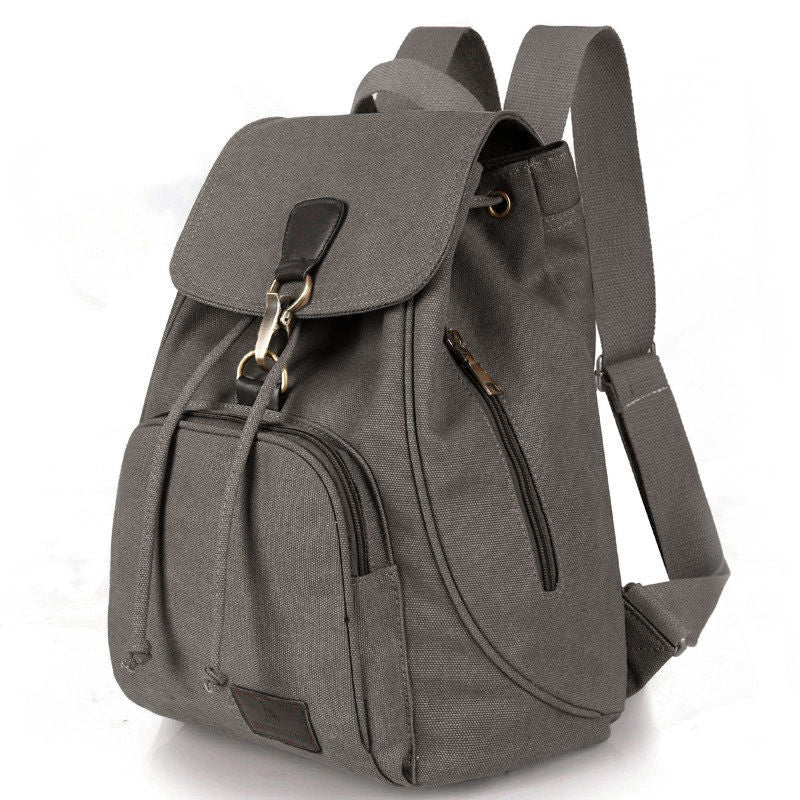 Vintage Schulrucksack Damen braun Seitenansicht – robust leicht 0,5 kg