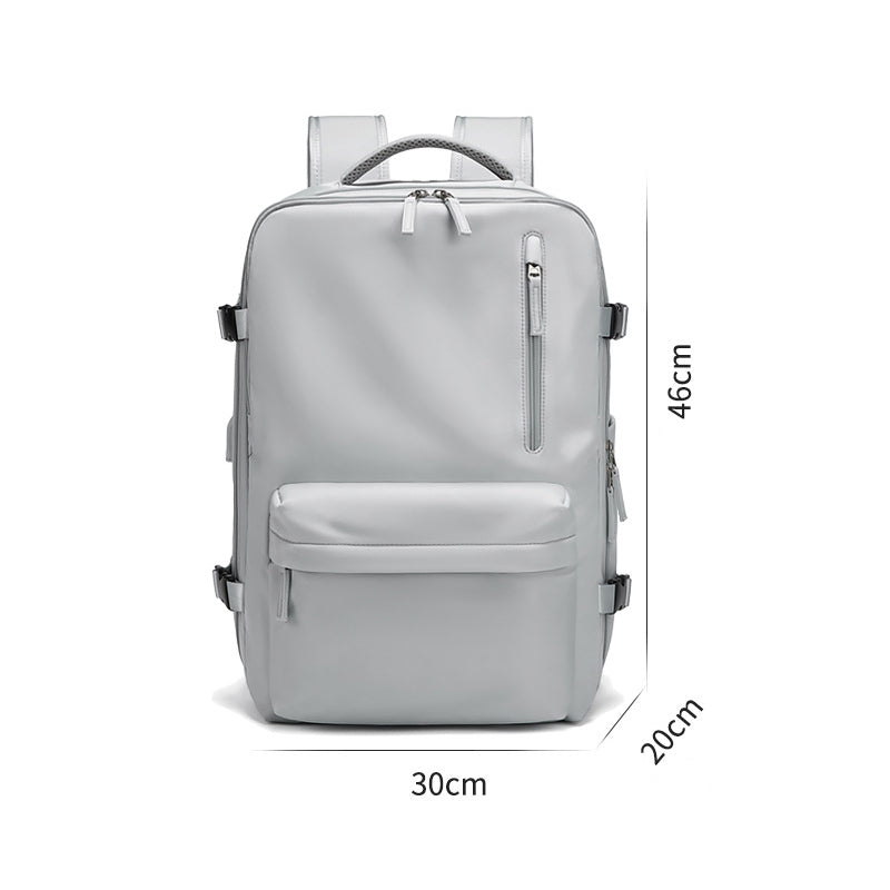USB Rucksack rosa Leder-Optik Rückseite – Unisex 6 Farben Alltag