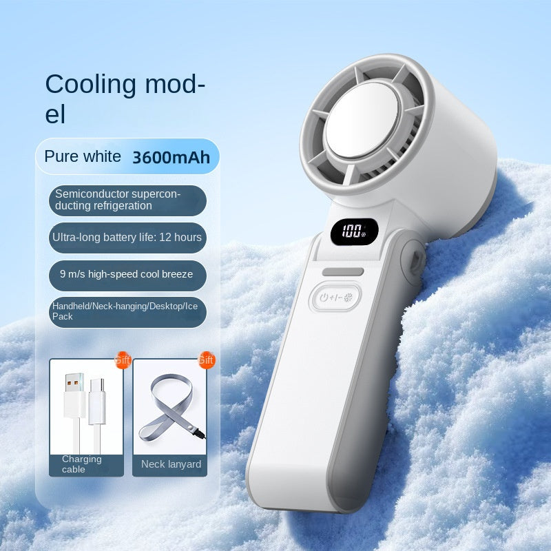 Faltbarer Nacken-Ventilator mit Digitalanzeige & stufenloser Geschwindigkeit – Kabelloser Halsventilator für Outdoor & Büro