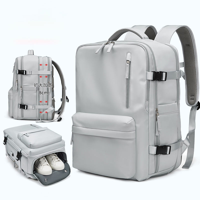 Wasserdichter Rucksack USB Ladeport Seitenansicht – 46x30x20 cm Unisex