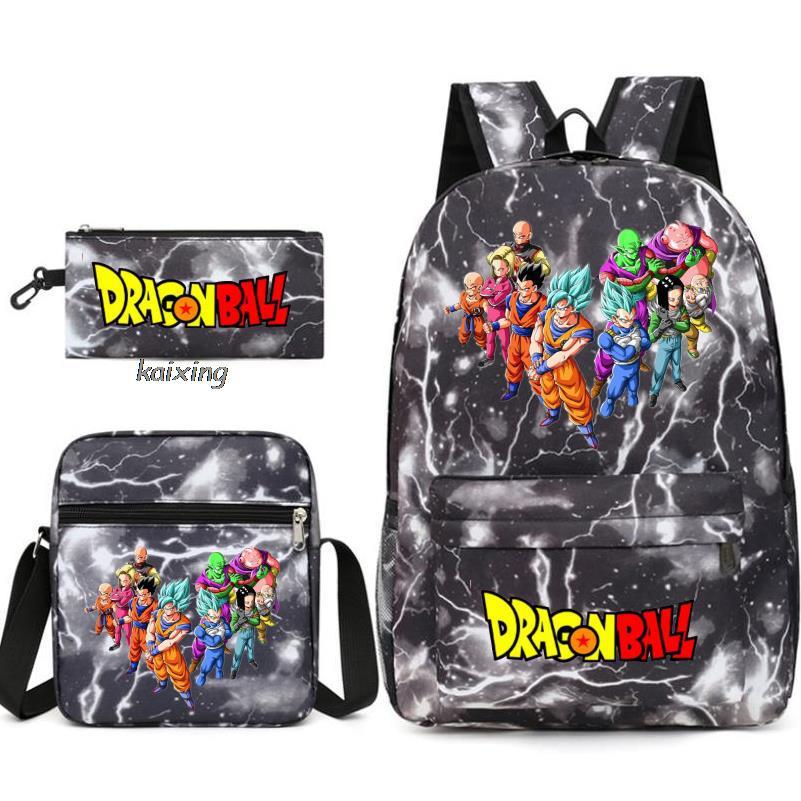 Anime Rucksack Set komplett – 3-teilig Canvas Schule Sport Freizeit