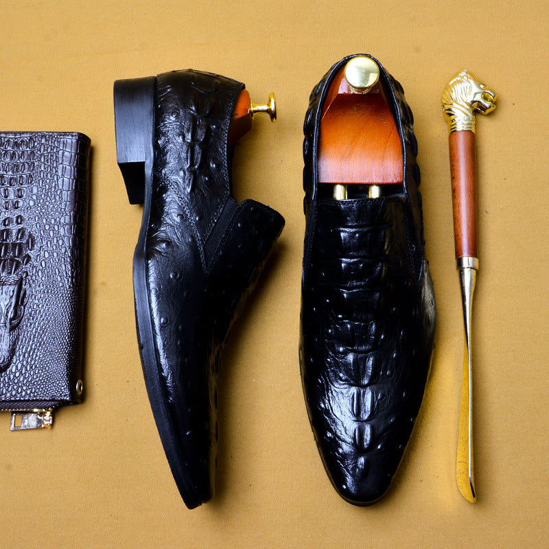 Business Loafer Krokodilmuster Herren – Sohle rutschfest