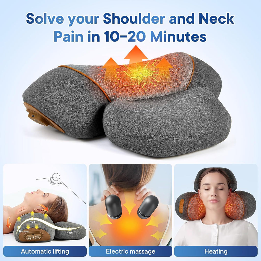 Massagekissen Nacken Schulter USB – Vibration Wärme Luftdruck Seitenansicht