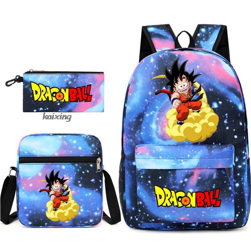 Anime Schulrucksack Rückseite Variante 2 – mehrere Fächer Canvas 45cm