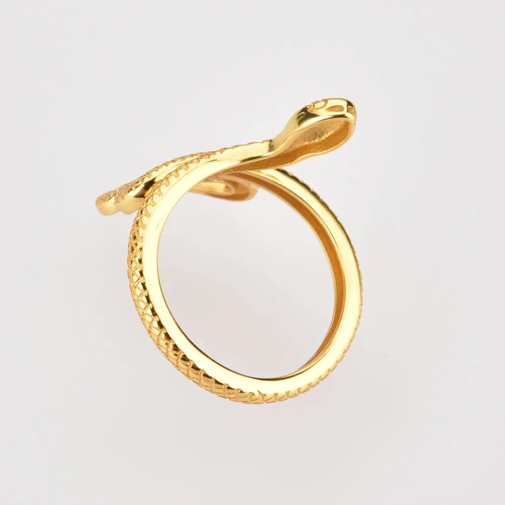 Schlangen-Ring am Finger – Gold und Silber Varianten Vergleich