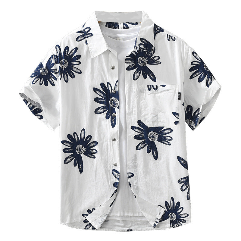 Herren Trendhemd Japan Print Lifestyle getragen