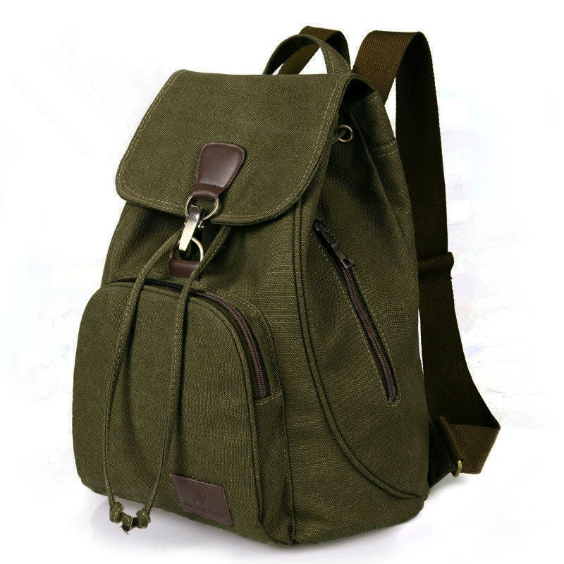 Retro Damen Rucksack Gesamtansicht 4 Farben – Canvas leicht vielseitig