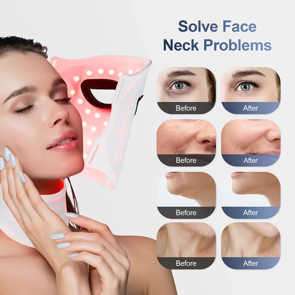 Silikon LED-Maske getragen – Anti-Aging Anwendung