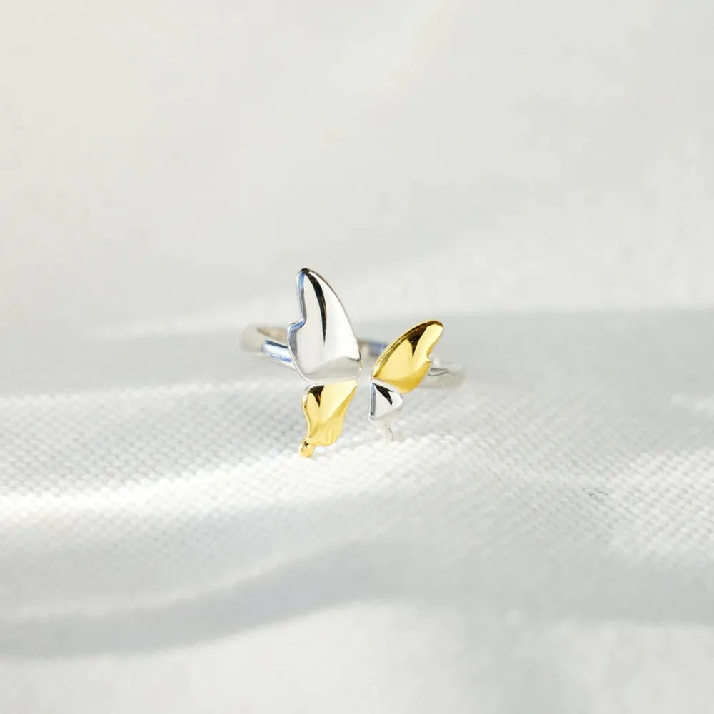 Schmetterlings-Ring verstellbar – Größe 7 ca. 54mm Umfang