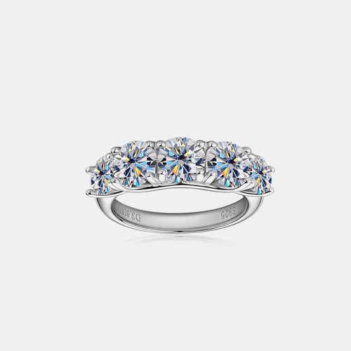 3.6 Carat Moissanite Ring aus 925 Sterling Silber in Nahaufnahme