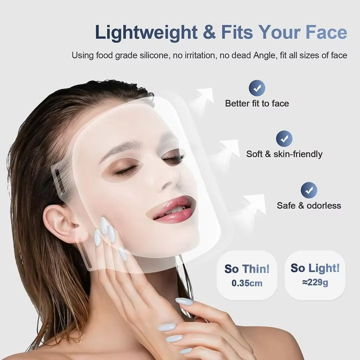 LED Maske 7 Farben Rotlicht Therapie – Seitenansicht