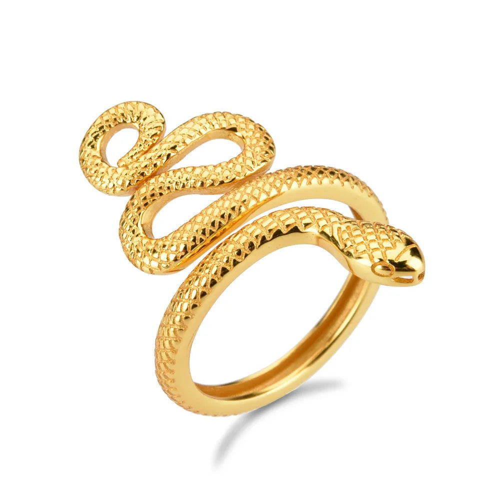 925 Silber Schlangen-Ring Detailansicht – verstellbar Größe 7
