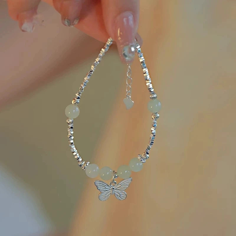 925 Silber Schmetterlings-Armband seitlich – eleganter Alltagsschmuck