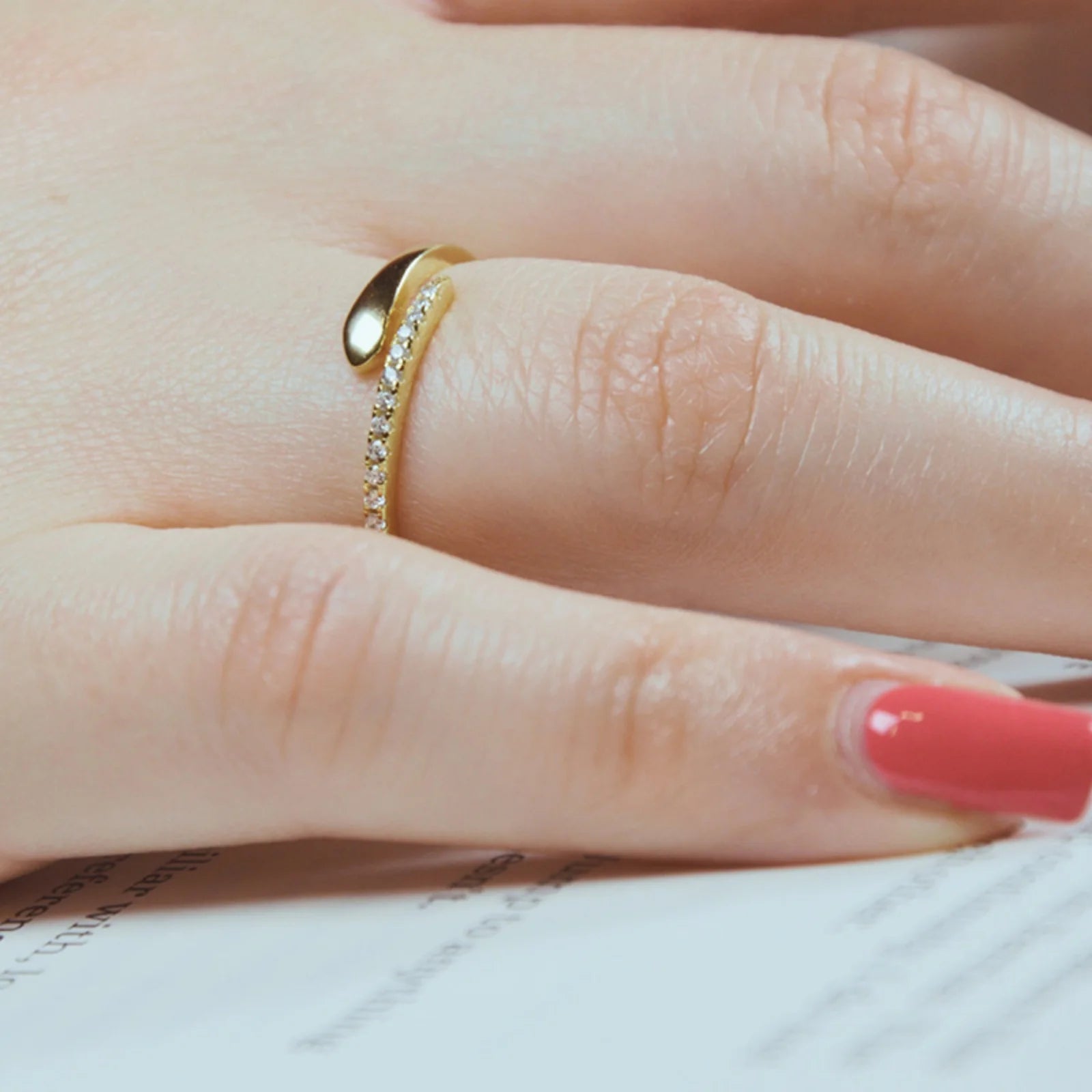 VEWANT Schlangen-Ring Gold – goldplattiert Two-Tone Zirkonia