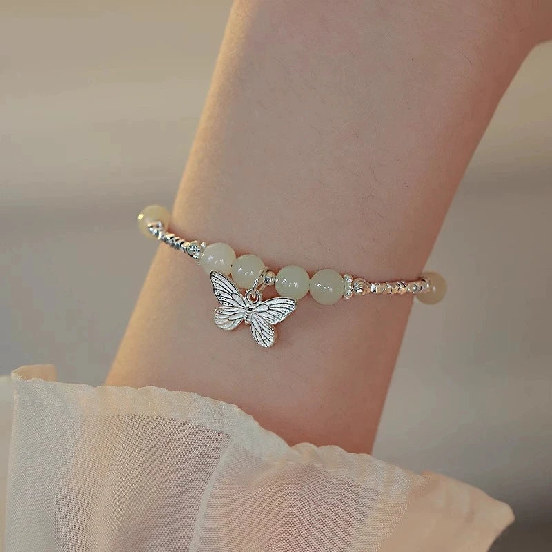 LT-319 Schmetterlings-Armband Silber – zarte Flügel Nahaufnahme