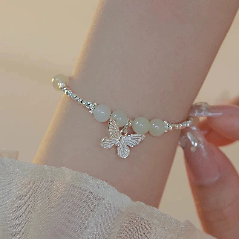 925 Sterling Silber Armband Schmetterling – am Handgelenk getragen