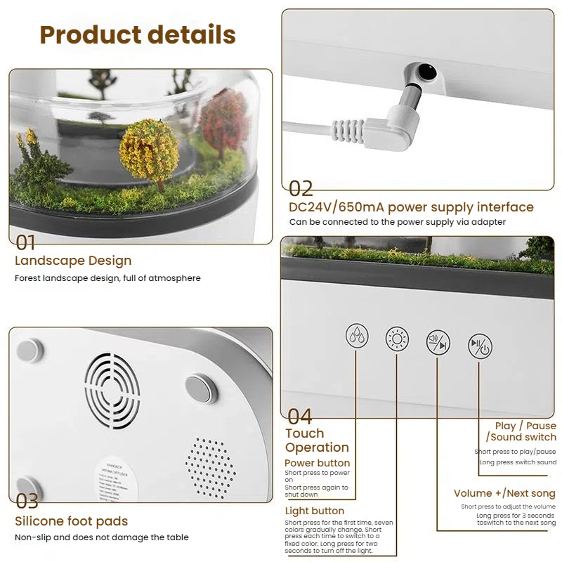 Aroma-Luftbefeuchter Regentropfen-Design Produktdetails Funktionen – BodyLuxCare