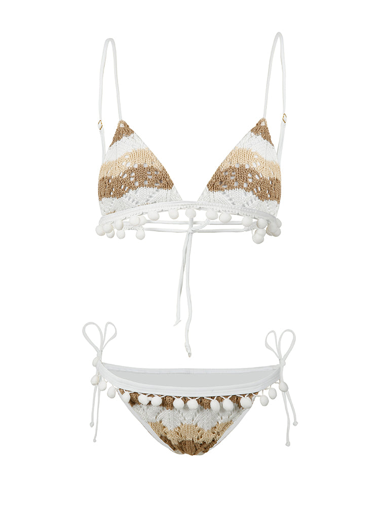 Damen Badeanzug gestrickt Sommer Urlaub Pool