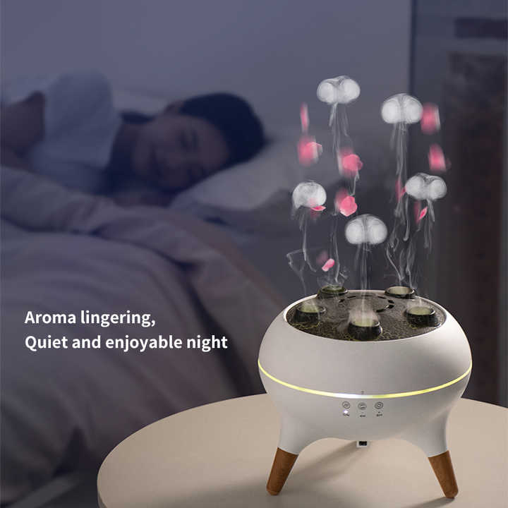 Elektrischer Luftbefeuchter mit Nachtlicht und Fernbedienung – Aroma Diffuser für ruhige Nächte