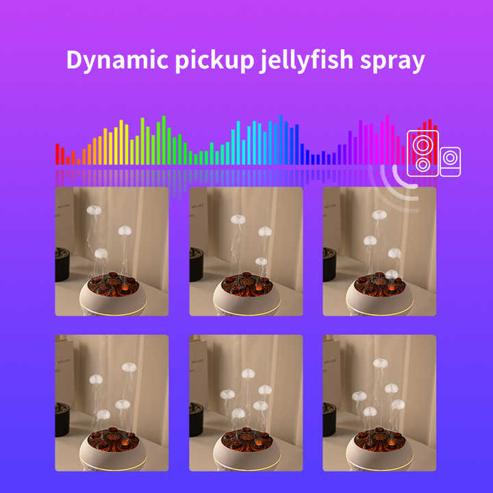 Dynamischer Quallen-Spray Luftbefeuchter mit Mehrfarben-Nachtlicht – BodyLuxCare
