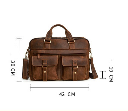 Herren Ledertasche Maße 30x42x10cm