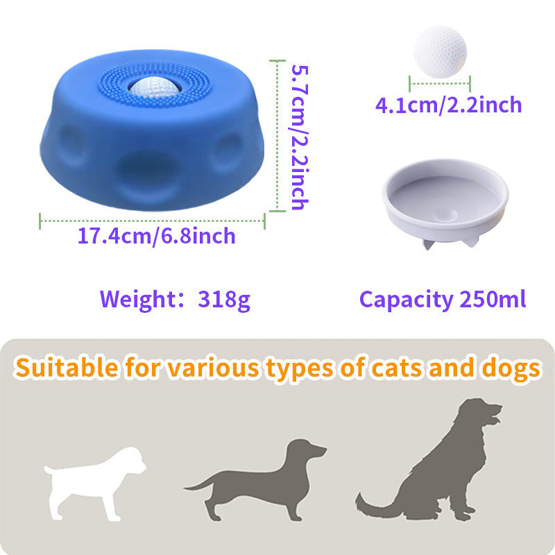 Hund Lecknapf Ball Schwarz Slow Feeder Haustier