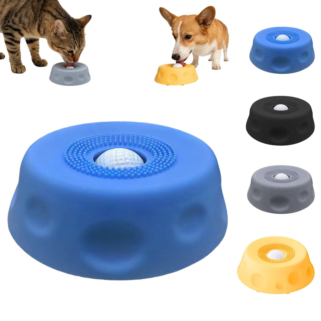 Hund Lecknapf mit Ball Slow Feeder Blau Haustier