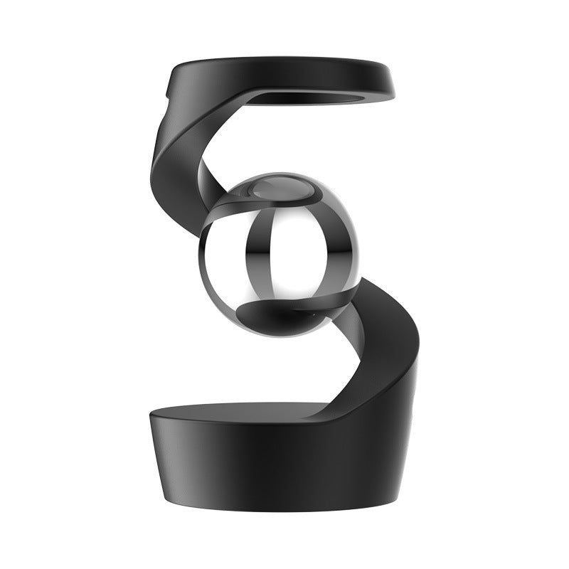 Magnetischer Desktop-Kreisel schwebend Schwarz Silber – BodyLuxCare