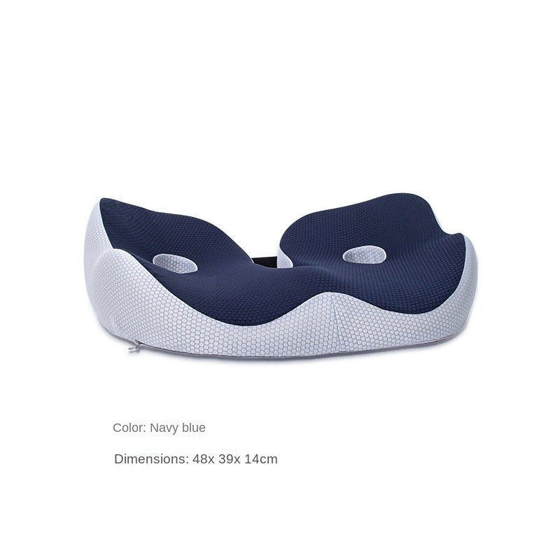 Atmungsaktives Memory-Foam Sitzkissen Marineblau Abmessungen 48x39x14cm – BodyLuxCare